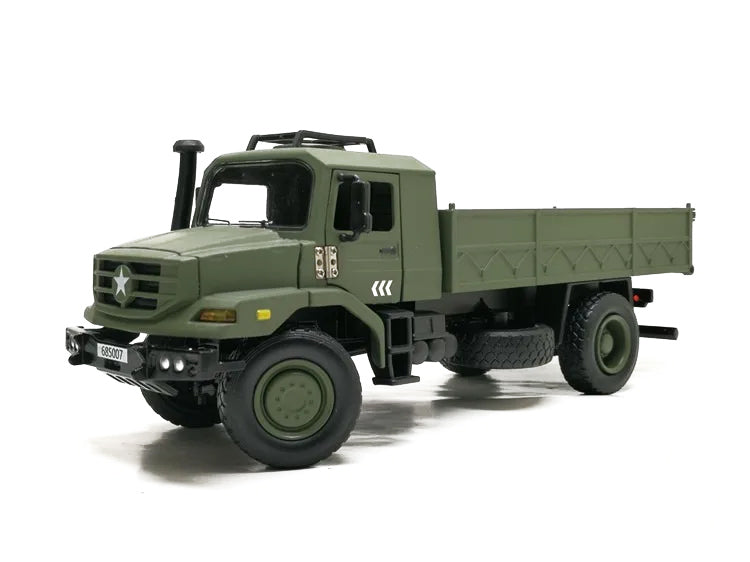 Caminhão Militar Verde – Miniatura 1:36 com Capota Removível