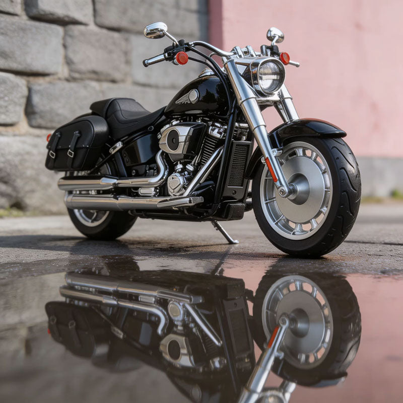 Harley Fat Boy 1:6 com Controle Remoto e Efeitos Realistas