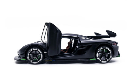 Koenigsegg Jesko 1:24 – Miniatura de Luxo com Iluminação e Som
