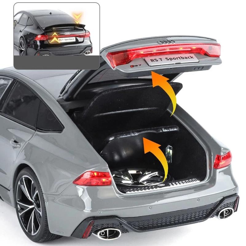 Audi RS7 Sportback com Chave Remota em Escala 1:18