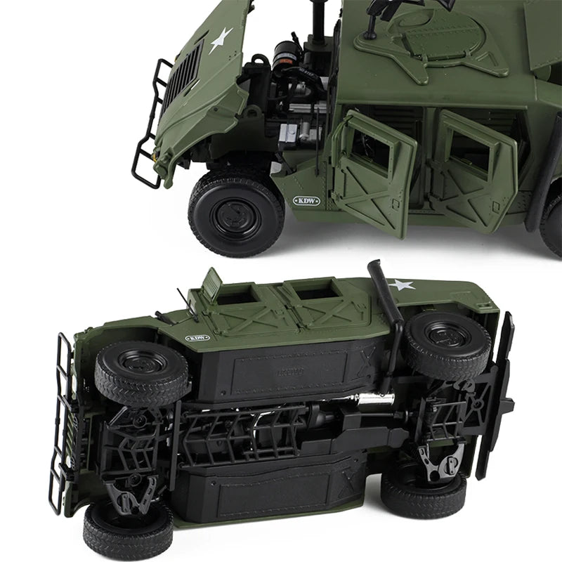 Humvee Militar KDW – Miniatura 1:18 de Alta Precisão