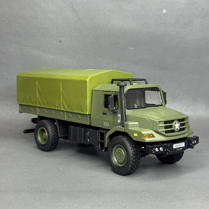 Caminhão Militar Verde – Miniatura 1:36 com Capota Removível