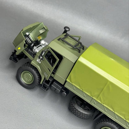 Caminhão Militar Verde – Miniatura 1:36 com Capota Removível