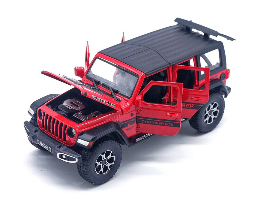 Miniatura de Jeep Wrangler Rubicon 4x4 em Escala 1:22
