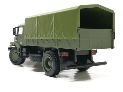 Caminhão Militar Verde – Miniatura 1:36 com Capota Removível