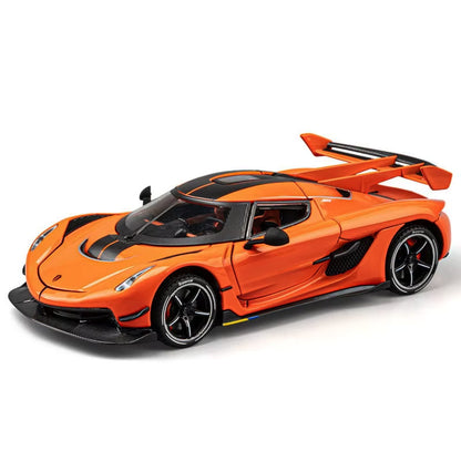 Koenigsegg Jesko 1:24 – Miniatura de Luxo com Iluminação e Som